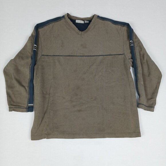 Y2k Vintage Extreme Gear Skater Grunge Long Sleeve Brown Pullover Sweater Shirt - Picture 1 of 11